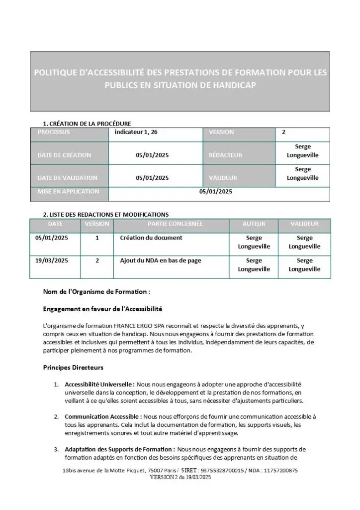 Politique-d'accessibilité-conditions-d'accès-France Ergo Spa